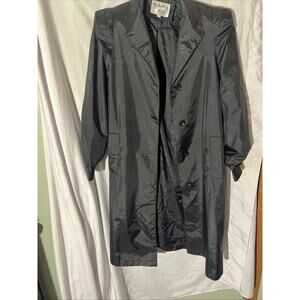 Weather Wise by Micki Womens Vintage Rocker Shoulder Pad Trench Coat Sz 5/6